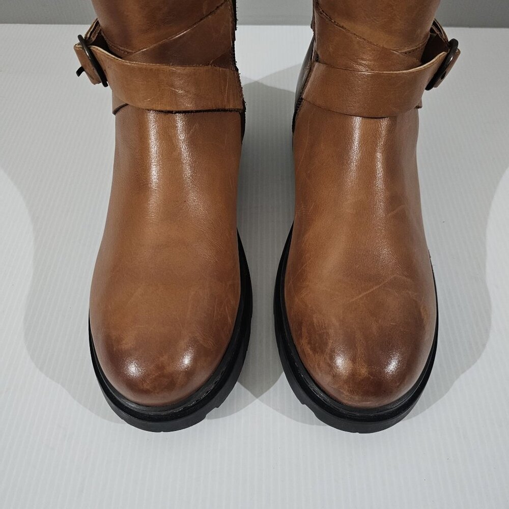 Softwalk Neenah Mid Calf Riding Boot Women 8 NARROW Brown Leather Equestrian - Picture 6 of 15